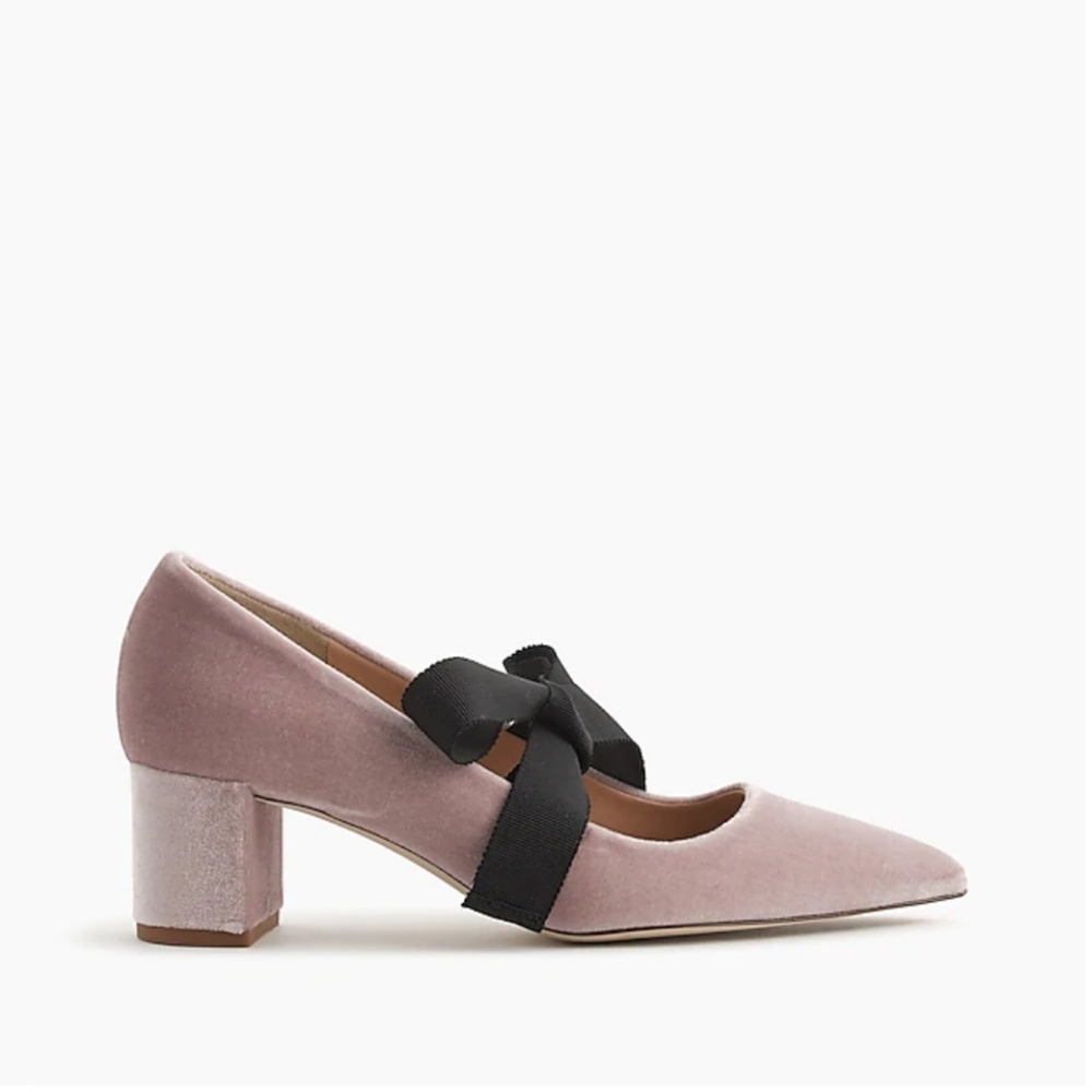 J.Crew Avery velvet pumps with bow-H1859-VINTAGE Q - Picture 3 of 4